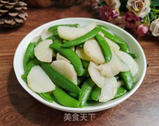 山药炒甜豆角的做法步骤：6