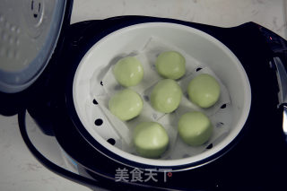 网红青团--咸蛋黄肉松青团的做法步骤：16
