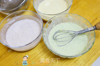 12个月以上辅食三色奶油千层蛋糕的做法步骤：4