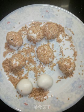 炸麻球的做法步骤：3