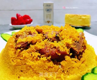 小米蒸排骨的做法步骤：12