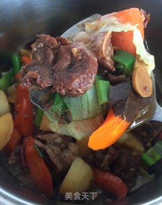 土豆胡萝卜焖牛腱肉的做法步骤：13