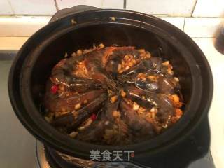 韭香蒜蓉粉丝虾的做法步骤：8