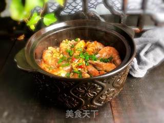 韭香蒜蓉粉丝虾的做法步骤：10