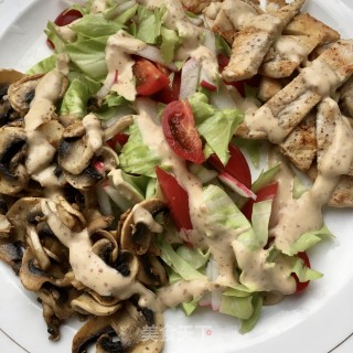 口蘑鸡肉双煎沙拉的做法步骤：20