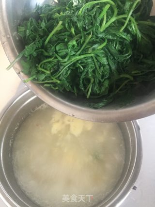 肉片艾叶汤的做法步骤：8