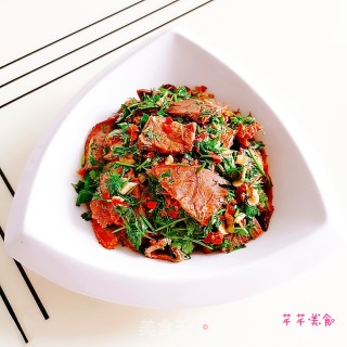 香菜拌牛肉的做法步骤：6