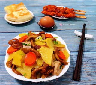 滑子蘑炖土豆片的做法步骤：13