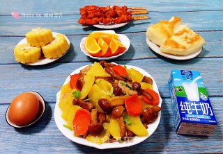 滑子蘑炖土豆片的做法步骤：15