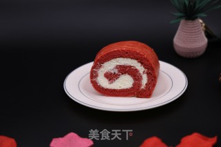 红丝绒蛋糕卷！的做法步骤：15