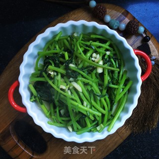 清炒茼蒿的做法步骤：10