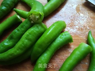 尖椒酿肉的做法步骤：4