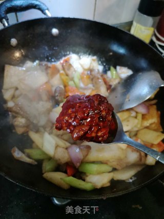 干锅凉薯肉片的做法步骤：10