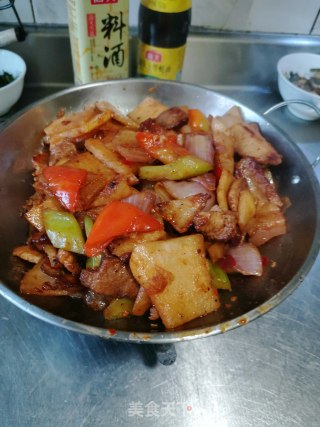 干锅凉薯肉片的做法步骤：13