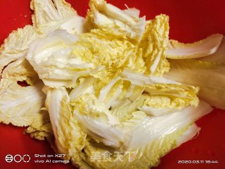 鸡胸肉炒香菇大白菜的做法步骤：3