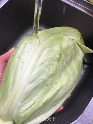 甘蓝拌脱脂猪头肉的做法步骤：1
