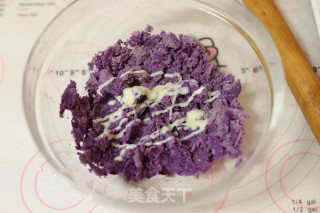 一口爆浆的紫薯华夫饼的做法步骤：5
