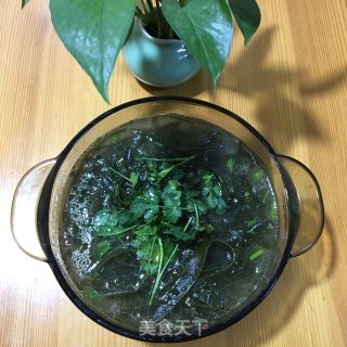 香菜海带丝汤的做法步骤：4