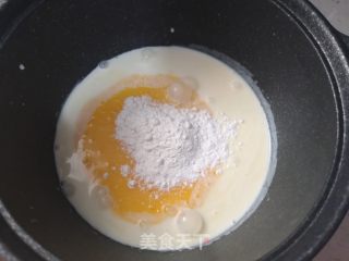 飞饼皮做的紫薯蛋挞的做法步骤：3