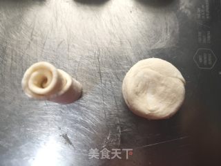 飞饼皮做的紫薯蛋挞的做法步骤：7