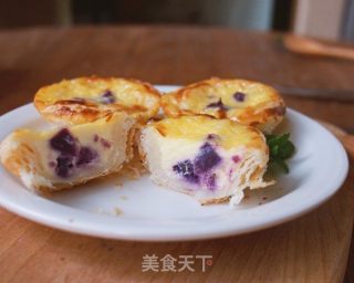 飞饼皮做的紫薯蛋挞的做法步骤：14