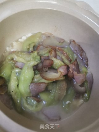 砂锅茄子腊肉炖豆腐的做法步骤：5