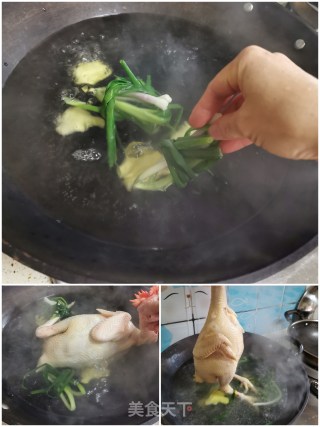 广东名菜——手撕鸡????的做法步骤：2