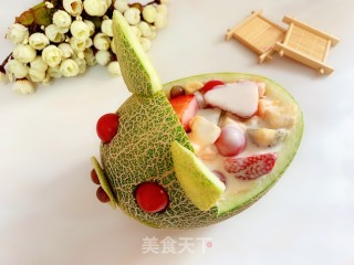 小猪水果沙拉的做法步骤：8