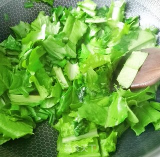 素炒油麦菜的做法步骤：4