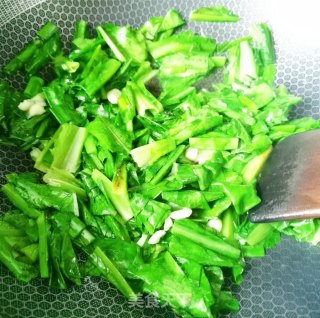 素炒油麦菜的做法步骤：5