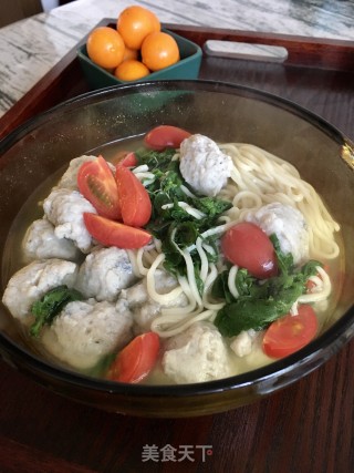 荠菜鱼丸面的做法步骤：25