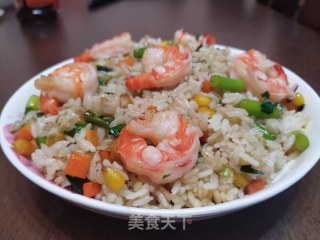 虾仁炒饭的做法步骤：4