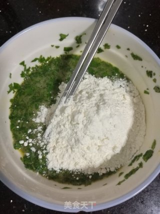 薄荷摊面饼的做法步骤：5