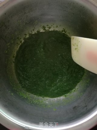 咸蛋黄肉松馅艾草青团的做法步骤：15
