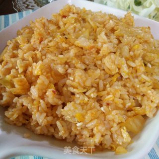 辣白菜炒饭的做法步骤：7
