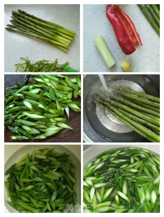 芦笋尖椒炒鸡蛋的做法步骤：2