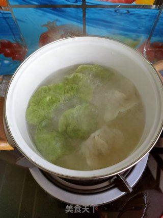 蒜薹紫菜汤饺的做法步骤：5