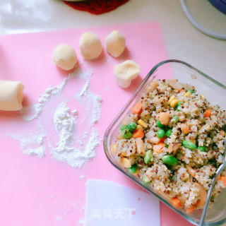 五彩藜麦烧卖的做法步骤：2