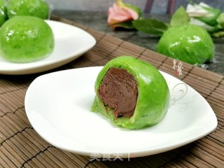 #春日应季美食#豆沙青团的做法步骤：5