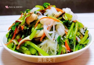 蒜泥茼蒿拌香菇魔芋的做法步骤：11