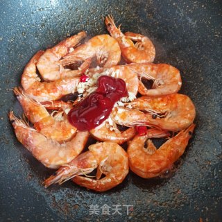 酸辣茄汁虾的做法步骤：8