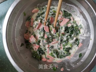 菠菜鸡蛋饼的做法步骤：4