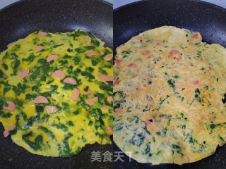 菠菜鸡蛋饼的做法步骤：6