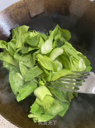 香菇油菜的做法步骤：4