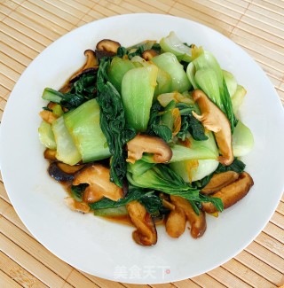 香菇油菜的做法步骤：6