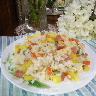 菠萝炒饭的做法步骤：12
