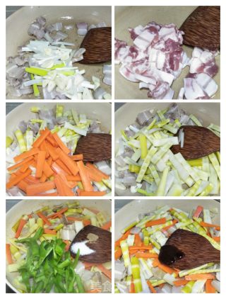 五花肉青椒炒春笋的做法步骤：5