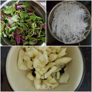 红苋菜拌胭脂粉丝的做法步骤：2