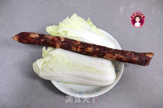 腊肠蒸娃娃菜的做法步骤：1
