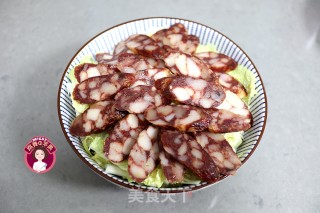 腊肠蒸娃娃菜的做法步骤：4